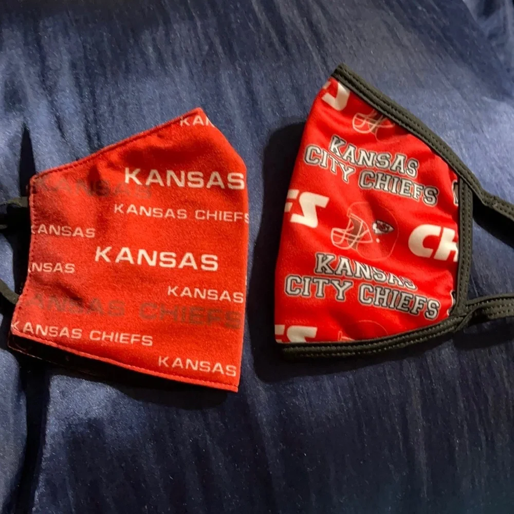 New set/2 KC Chiefs face masks